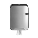 Poetsroldispenser midi poetspapier QuartzLine zilver