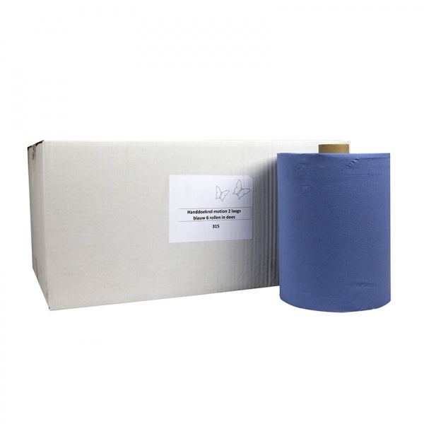 Towel roll HPG Motion Blue (2 layers, 23 cm x 150 m, 6 rolls)