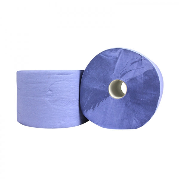 Industrial roll glued blue (2 layers, 24 cm, 2 x 300 m)