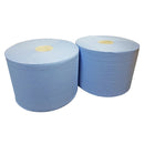Industriepapier Verlijmd Cellulose Blauw (2 laags, 2 x 190 meter)